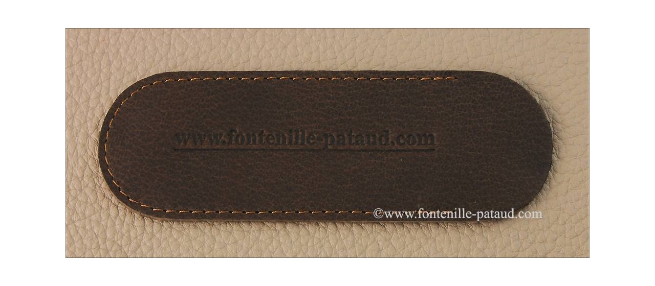 Leather pouch made in France