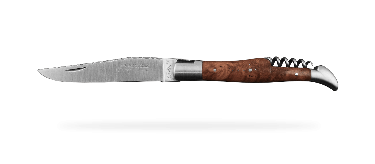 Couteau pliant 9 cm Genévrier, mitre inox mat – Laguiole