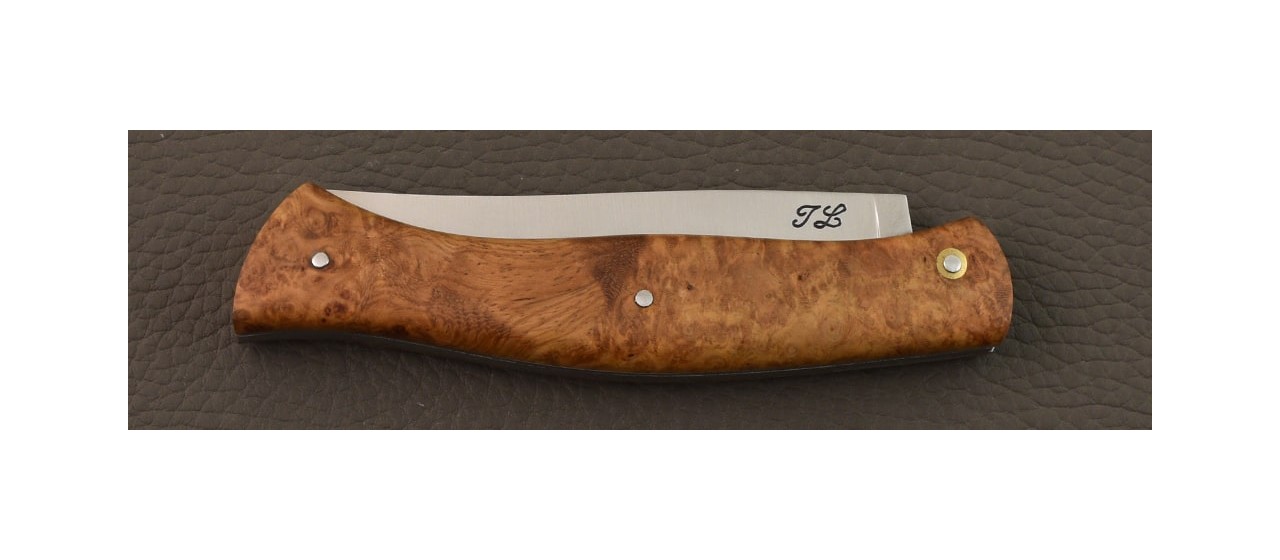 Löfgren Amboyna burl knife by Jérôme Latreille