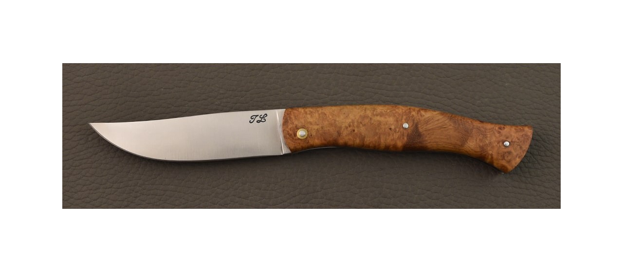 Löfgren Amboyna burl knife by Jérôme Latreille