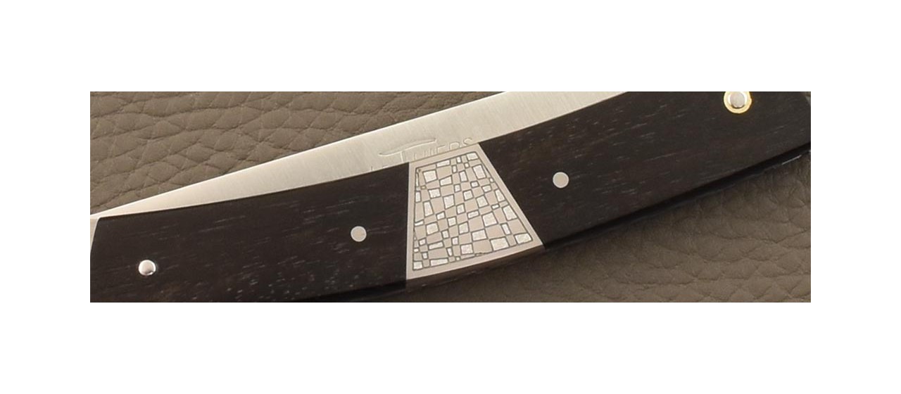 Le Thiers® Nature folding knife Ebony & engraving