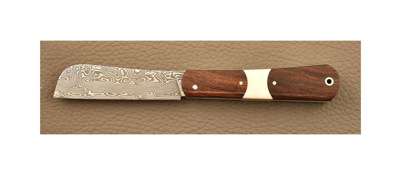 London 9 cm Damascus Ironwood knife