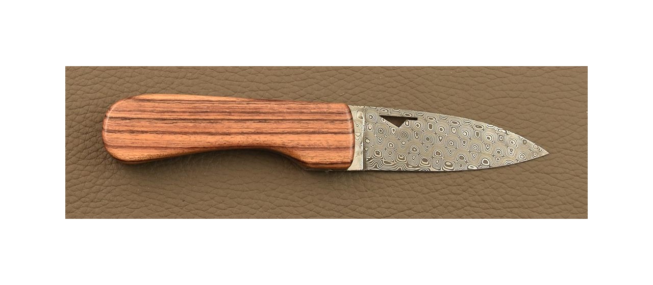 Corsican U Cumpa knife Damascus Range Purplewood