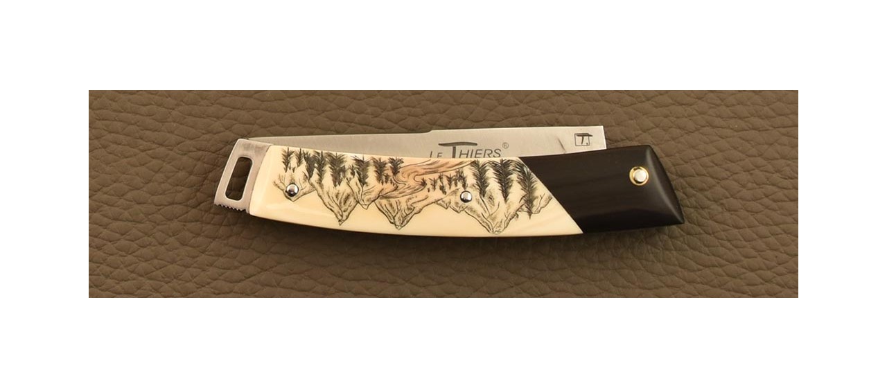 Coffret collection de 3 couteaux Le Thiers® Scrimshaw