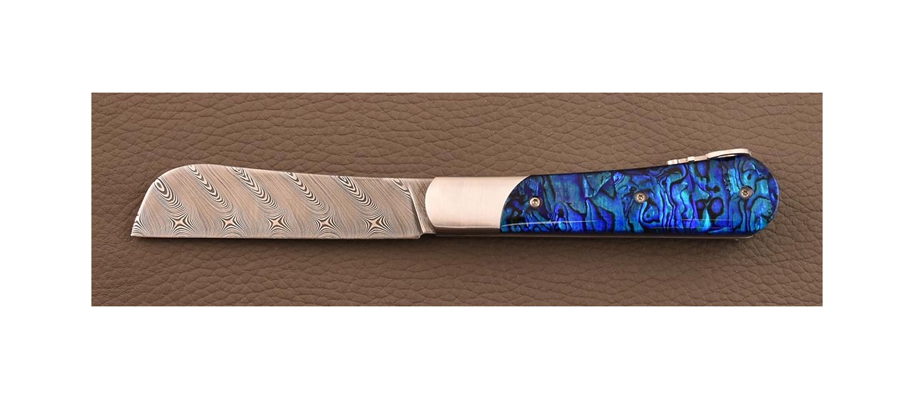 London knife Damascus Mother of pearl inlayed