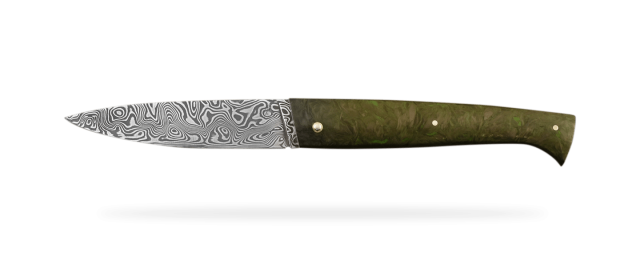 Lombard Damascus Fat Carbon Green Dark Matter